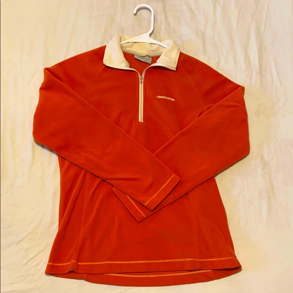 Craghoppers Orange 1/4 zip fleece pullover